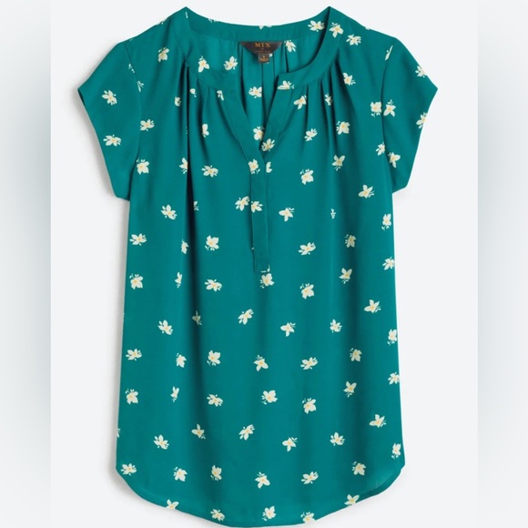 41 Hawthorn Size Small Teal Green “Hope” split neck blouse - Picture 1 of 4